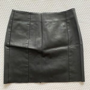 Black leather skirt